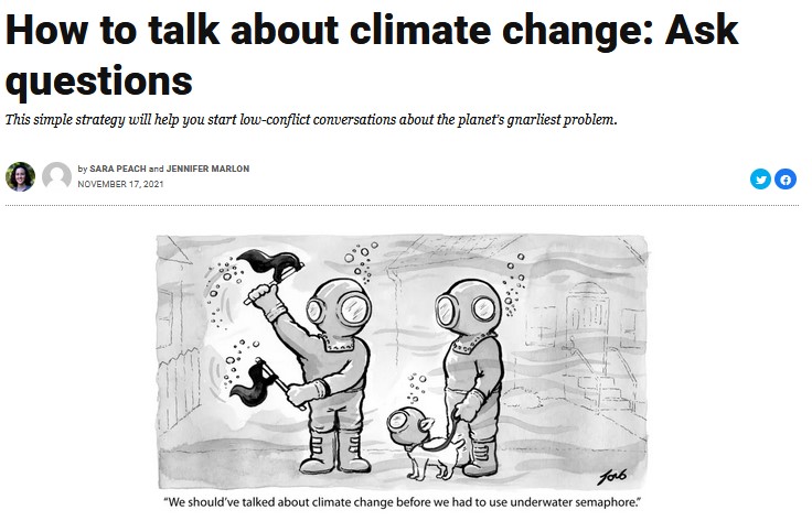  How to talk about climate change: Ask questions 