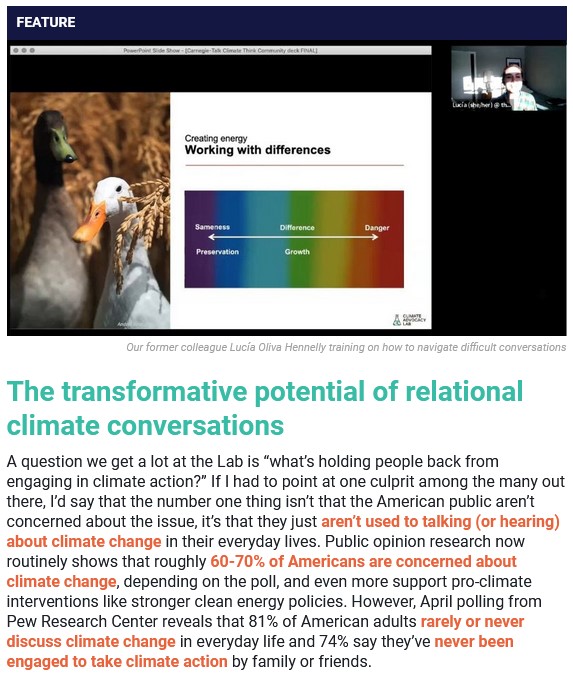 The transformative potential of relational climate conversations