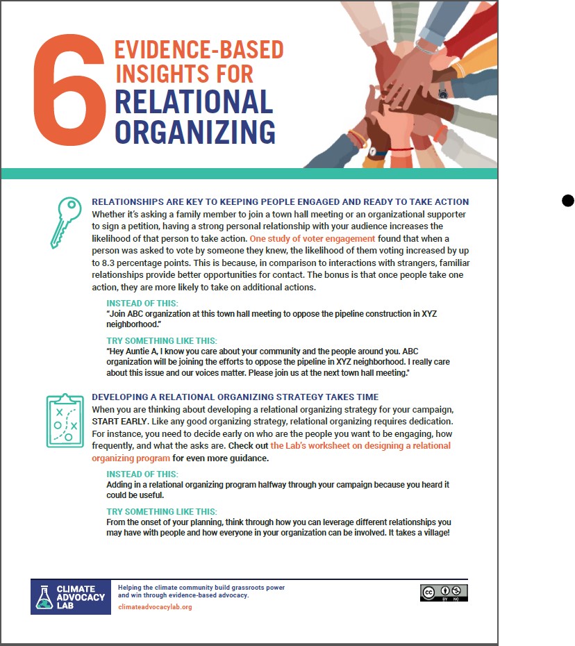 6 Evidence-Based Insights for Relational Organizing